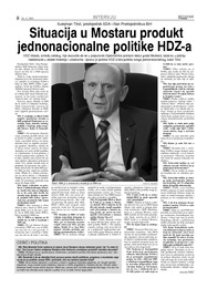 Situacija u Mostaru produkt  jednonacionalne politike HDZ-a