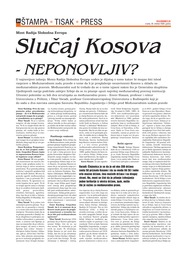 Slučaj Kosova  neponovljiv?